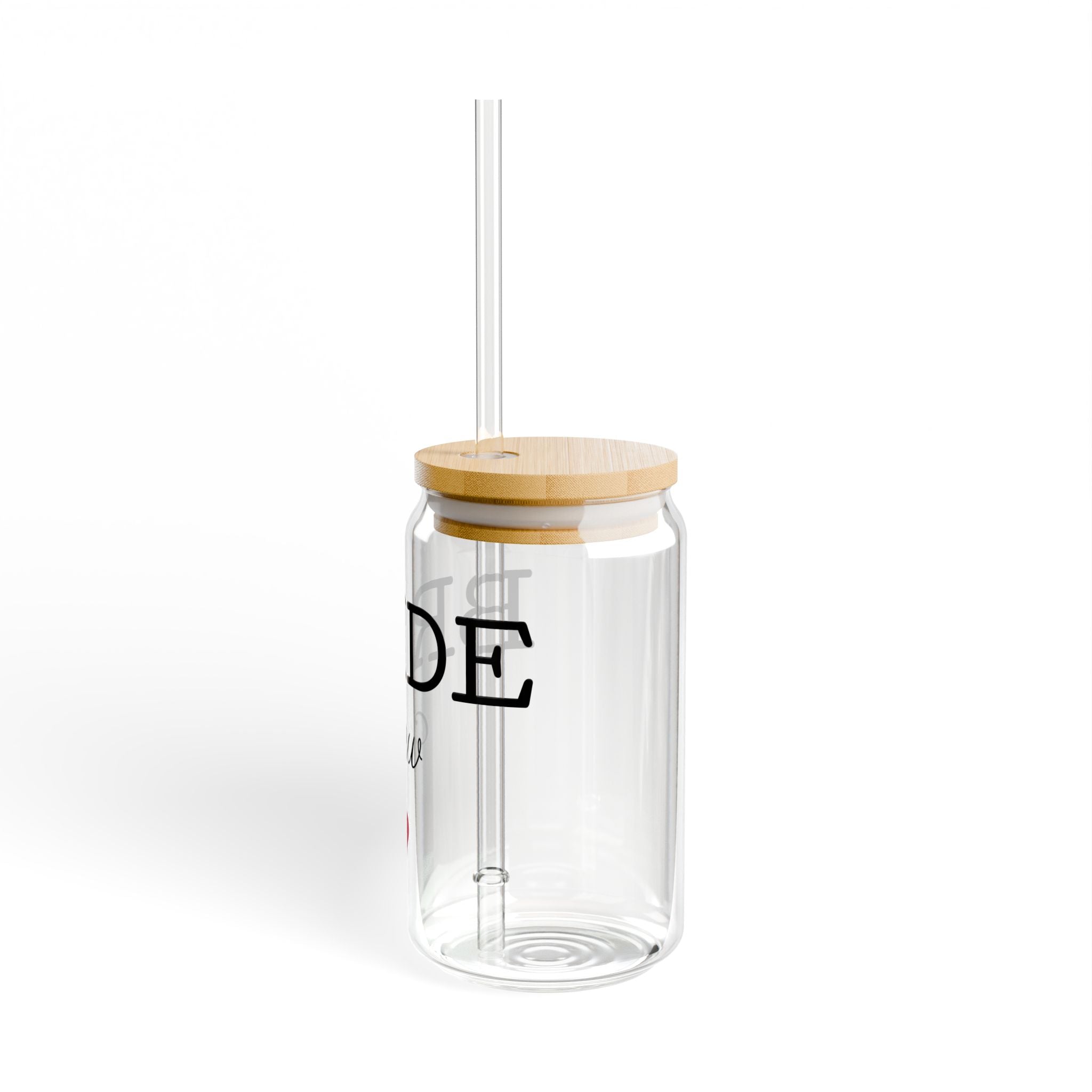 Bride Crew Glass Can Tumbler — 16oz Straw & Bamboo Lid