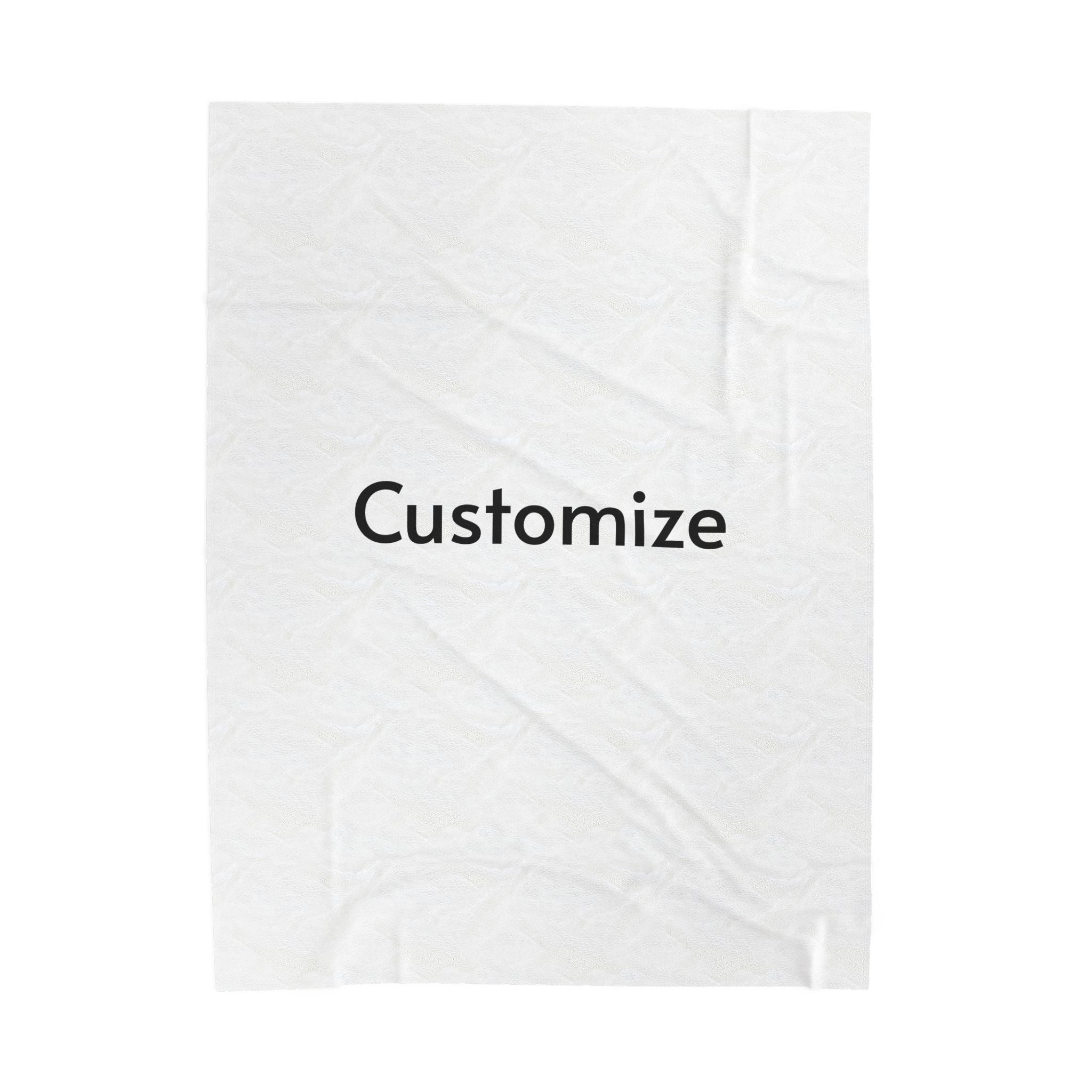 Custom Velveteen Plush Blanket — Personalized Soft Throw for Cozy Gifts