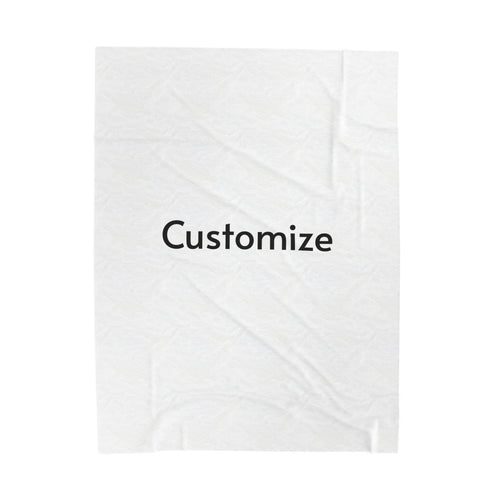 Custom Velveteen Plush Blanket — Personalized Soft Throw for Cozy Gifts