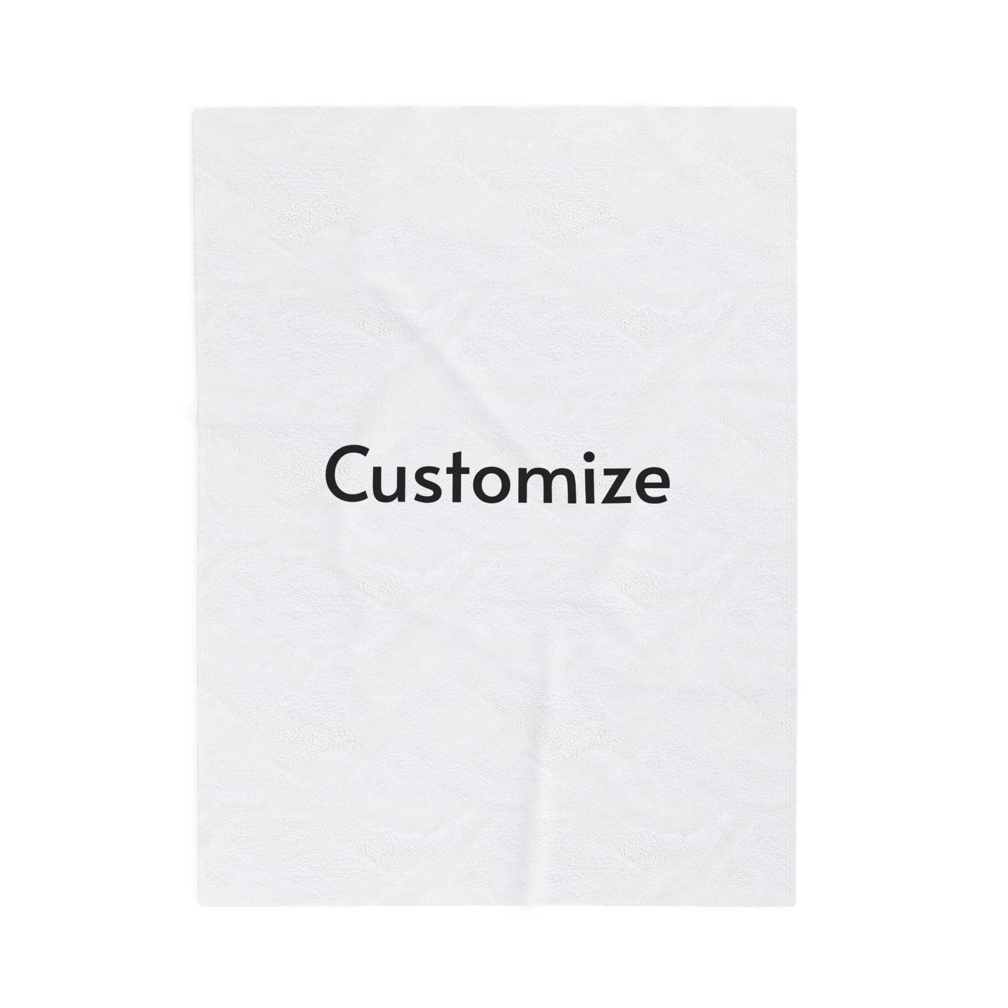 Custom Velveteen Plush Blanket — Personalized Soft Throw for Cozy Gifts
