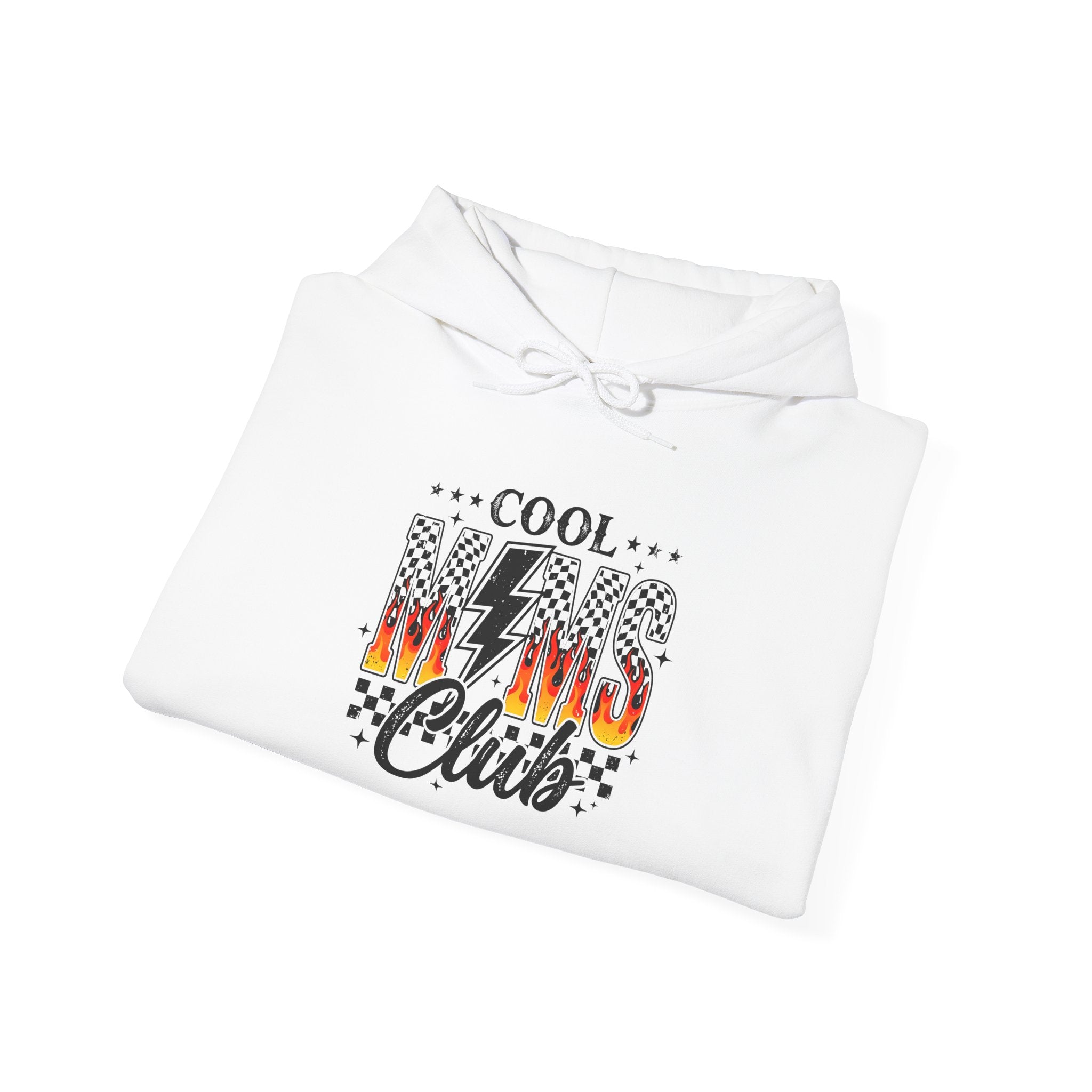 Hoodie - "Cool Mom Club" Retro Lightning Graphic Pullover