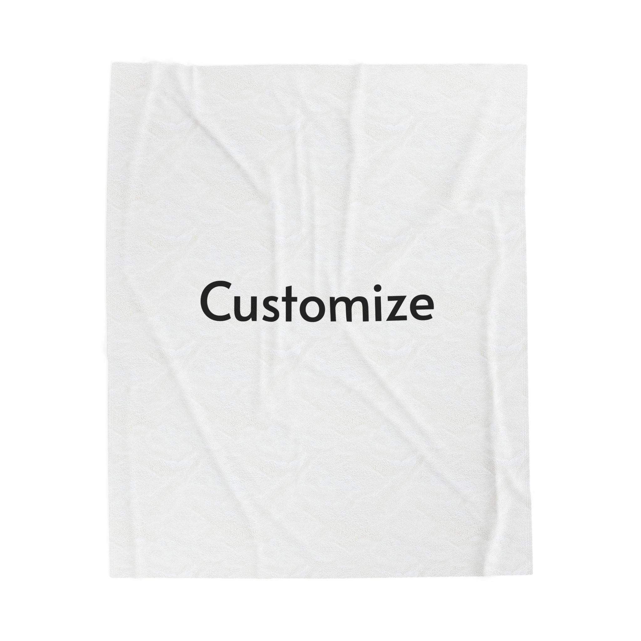 Custom Velveteen Plush Blanket — Personalized Soft Throw for Cozy Gifts