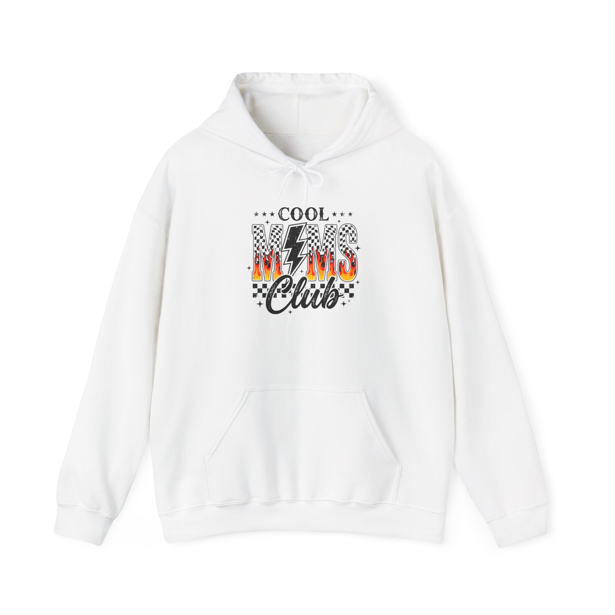 Hoodie - "Cool Mom Club" Retro Lightning Graphic Pullover